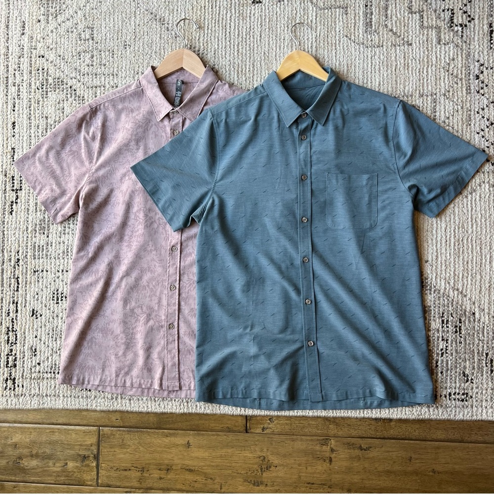 Bundle of two Vuori short sleeve button down shirts